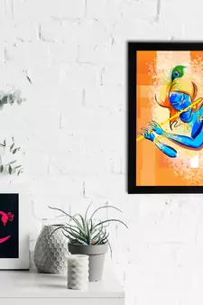 eCraftIndia Lord Krishna Satin Matt Texture UV Art Painting