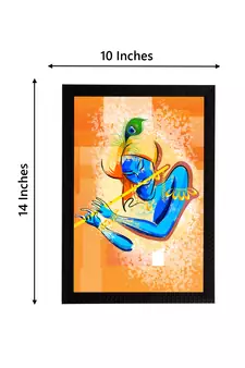 eCraftIndia Lord Krishna Satin Matt Texture UV Art Painting