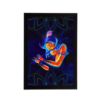 eCraftIndia Lord Krishna Satin Matt Texture UV Art Painting 1