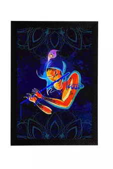 eCraftIndia Lord Krishna Satin Matt Texture UV Art Painting
