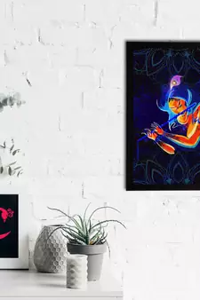 eCraftIndia Lord Krishna Satin Matt Texture UV Art Painting