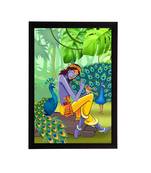 eCraftIndia Lord Krishna Satin Matt Texture UV Art Painting