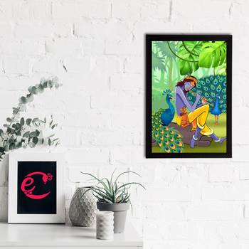 eCraftIndia Lord Krishna Satin Matt Texture UV Art Painting 2