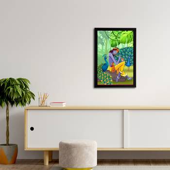 eCraftIndia Lord Krishna Satin Matt Texture UV Art Painting 3