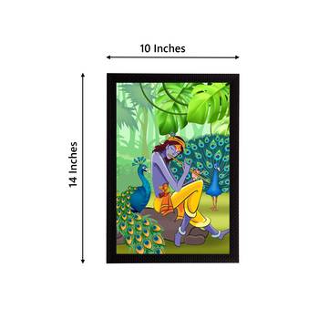 eCraftIndia Lord Krishna Satin Matt Texture UV Art Painting 4