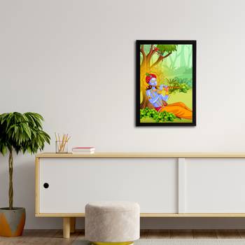 eCraftIndia Lord Krishna Satin Matt Texture UV Art Painting 3