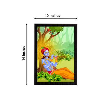 eCraftIndia Lord Krishna Satin Matt Texture UV Art Painting 4