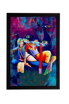eCraftIndia Lord Krishna Satin Matt Texture UV Art Painting