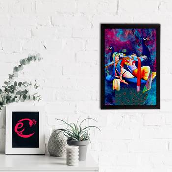 eCraftIndia Lord Krishna Satin Matt Texture UV Art Painting 2