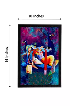 eCraftIndia Lord Krishna Satin Matt Texture UV Art Painting