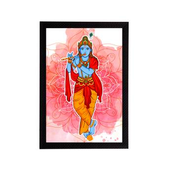 eCraftIndia Lord Krishna Satin Matt Texture UV Art Painting 1
