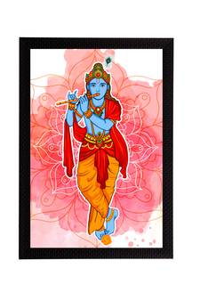 eCraftIndia Lord Krishna Satin Matt Texture UV Art Painting