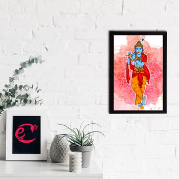 eCraftIndia Lord Krishna Satin Matt Texture UV Art Painting 2