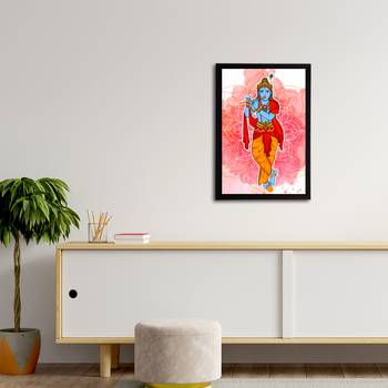 eCraftIndia Lord Krishna Satin Matt Texture UV Art Painting 3