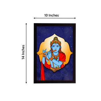 eCraftIndia Lord Krishna Satin Matt Texture UV Art Painting 2