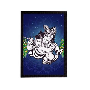 eCraftIndia Lord Krishna Satin Matt Texture UV Art Painting 1