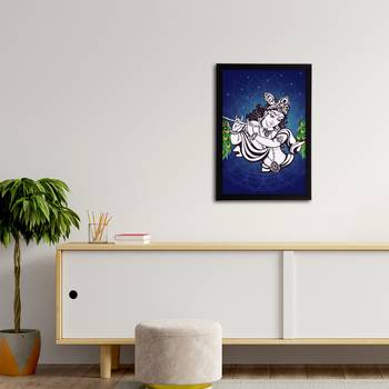 eCraftIndia Lord Krishna Satin Matt Texture UV Art Painting 3