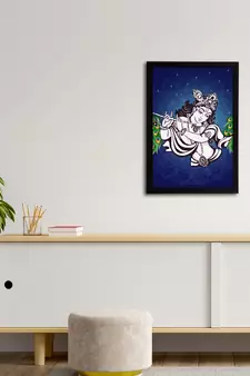 eCraftIndia Lord Krishna Satin Matt Texture UV Art Painting