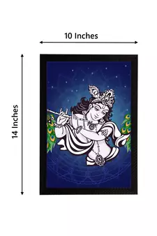 eCraftIndia Lord Krishna Satin Matt Texture UV Art Painting