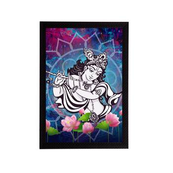 eCraftIndia Lord Krishna Satin Matt Texture UV Art Painting 1