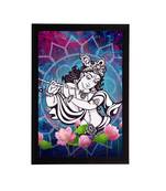 eCraftIndia Lord Krishna Satin Matt Texture UV Art Painting