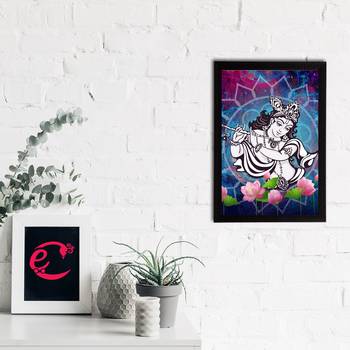 eCraftIndia Lord Krishna Satin Matt Texture UV Art Painting 2