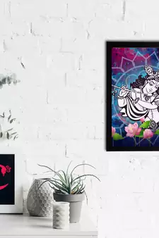 eCraftIndia Lord Krishna Satin Matt Texture UV Art Painting