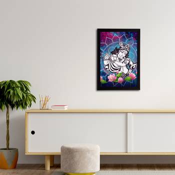 eCraftIndia Lord Krishna Satin Matt Texture UV Art Painting 3