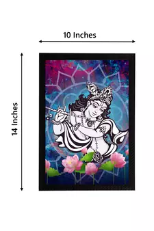eCraftIndia Lord Krishna Satin Matt Texture UV Art Painting