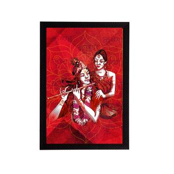 eCraftIndia Lord Krishna Satin Matt Texture UV Art Painting 1