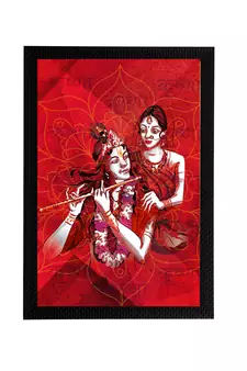 eCraftIndia Lord Krishna Satin Matt Texture UV Art Painting