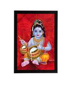 eCraftIndia Lord Krishna Satin Matt Texture UV Art Painting