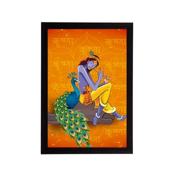 eCraftIndia Lord Krishna Satin Matt Texture UV Art Painting 1