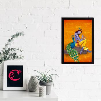 eCraftIndia Lord Krishna Satin Matt Texture UV Art Painting 2