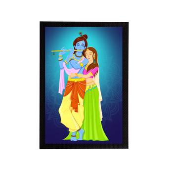 eCraftIndia Lord Krishna Satin Matt Texture UV Art Painting 1