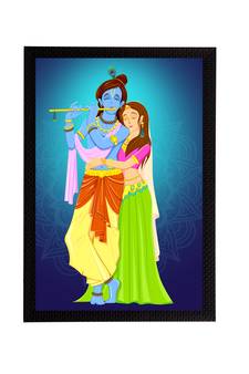 eCraftIndia Lord Krishna Satin Matt Texture UV Art Painting