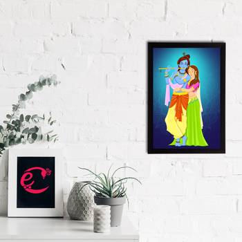 eCraftIndia Lord Krishna Satin Matt Texture UV Art Painting 2
