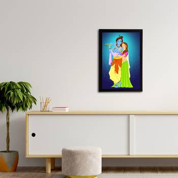 eCraftIndia Lord Krishna Satin Matt Texture UV Art Painting 3