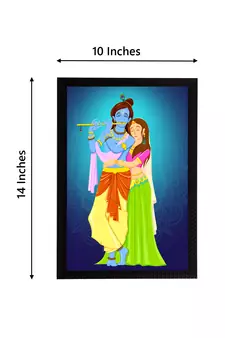eCraftIndia Lord Krishna Satin Matt Texture UV Art Painting