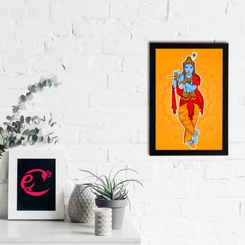 eCraftIndia Lord Krishna Satin Matt Texture UV Art Painting 2