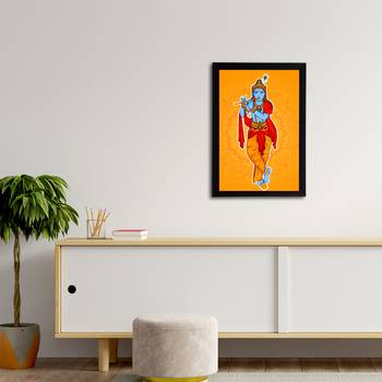 eCraftIndia Lord Krishna Satin Matt Texture UV Art Painting 3