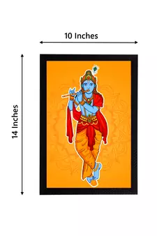 eCraftIndia Lord Krishna Satin Matt Texture UV Art Painting