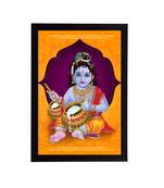 eCraftIndia Lord Krishna Satin Matt Texture UV Art Painting