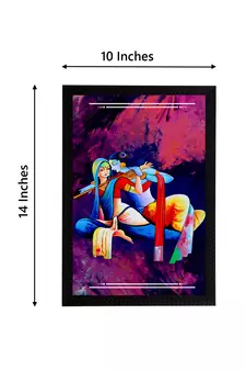 eCraftIndia Lord Krishna Satin Matt Texture UV Art Painting