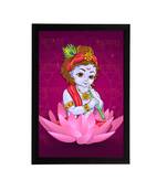 eCraftIndia Lord Krishna Satin Matt Texture UV Art Painting