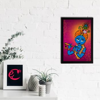 eCraftIndia Lord Krishna Satin Matt Texture UV Art Painting 2