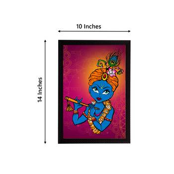eCraftIndia Lord Krishna Satin Matt Texture UV Art Painting 4