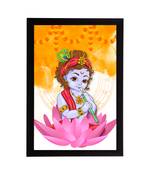 eCraftIndia Lord Krishna Satin Matt Texture UV Art Painting