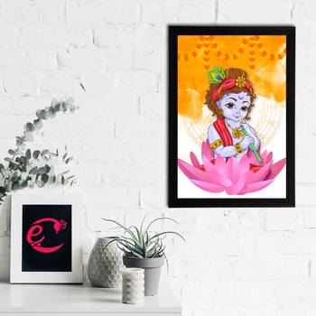 eCraftIndia Lord Krishna Satin Matt Texture UV Art Painting 2