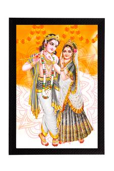 eCraftIndia Lord Krishna Satin Matt Texture UV Art Painting